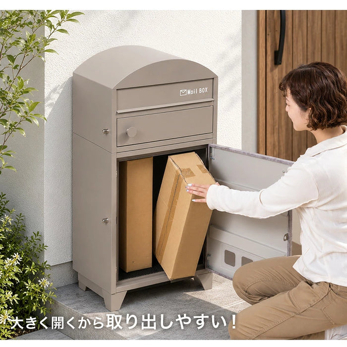 新発売記念プライス】宅配ボックス ポスト一体型 大容量127L プッシュ