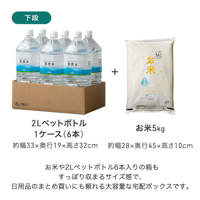 宅配ボックス 大容量 130L 2ドア プッシュ式 鍵付き LIVBOX ーリブボックスー〔93800011〕
