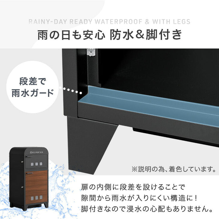 宅配ボックス 大容量 130L 2ドア プッシュ式 鍵付き LIVBOX ーリブボックスー〔93800011〕