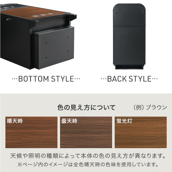 宅配ボックス 大容量 130L 2ドア プッシュ式 鍵付き LIVBOX ーリブボックスー〔93800011〕