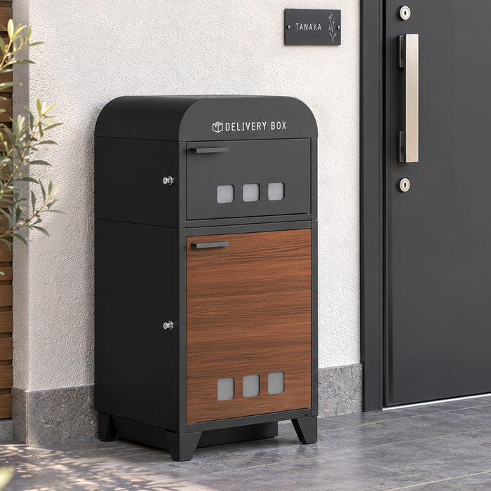 宅配ボックス 大容量 130L 2ドア プッシュ式 鍵付き LIVBOX ーリブボックスー〔93800011〕