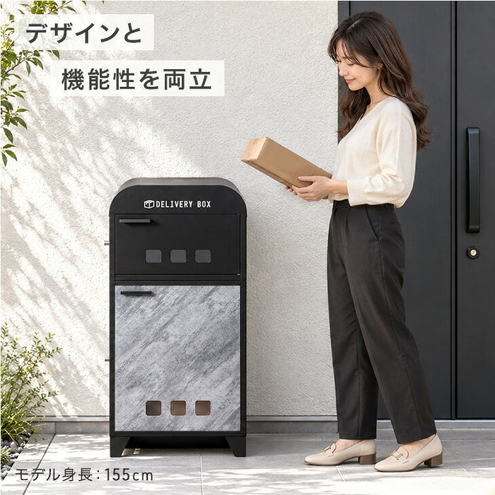 宅配ボックス 大容量 130L 2ドア プッシュ式 鍵付き LIVBOX ーリブボックスー〔93800011〕