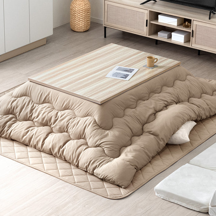 【新発売記念プライス】［ピーチスキン］長方形 こたつ 120×80 3点セット こたつテーブル + 掛敷布団 掛け敷布団 こたつセット〔99900977〕