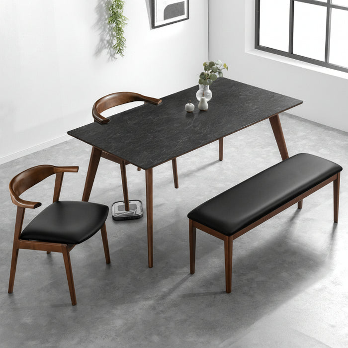 幅180］お掃除ロボット対応 セラミック ダイニングテーブルセット 4人