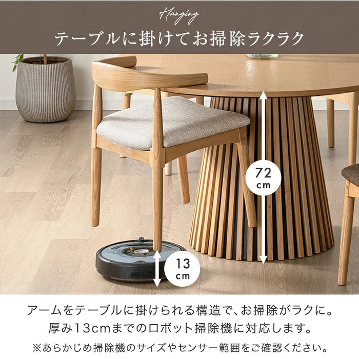 ［幅120-180cm］円形 伸長式 ダイニングテーブルセット 5点セット 4人掛け 木製 格子脚 北欧 おしゃれ ダイニングチェアセット【テーブル搬入設置込み】【超大型商品】〔99900197〕
