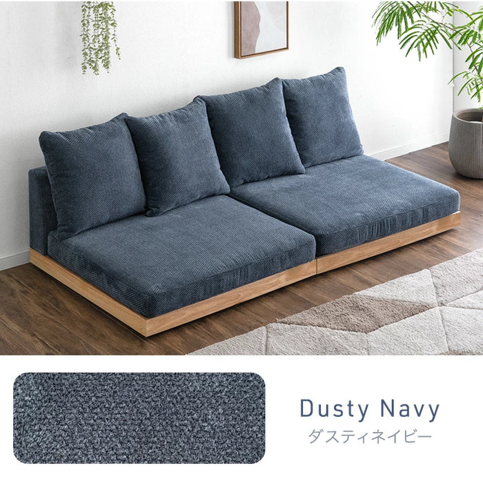 【新発売記念フェア】[幅180cm] 座面の中まで洗える カバーリング ソファ 3人掛け ウッドフレーム フロアソファ ローソファ ソファベッド 天然木 北欧〔99900370〕