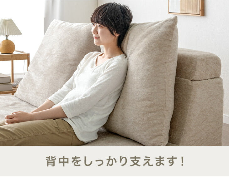 【新発売記念プライス】［2Pタイプ］洗える カバーリング フロアソファ ハイバック ロータイプ クッション付 北欧〔99900930〕