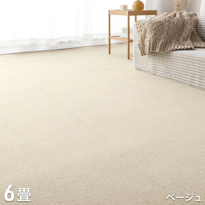 【新発売記念プライス】［6畳用］タイルカーペット 40枚 防炎 防音 洗える 絨毯 フローリングマット〔99900999〕