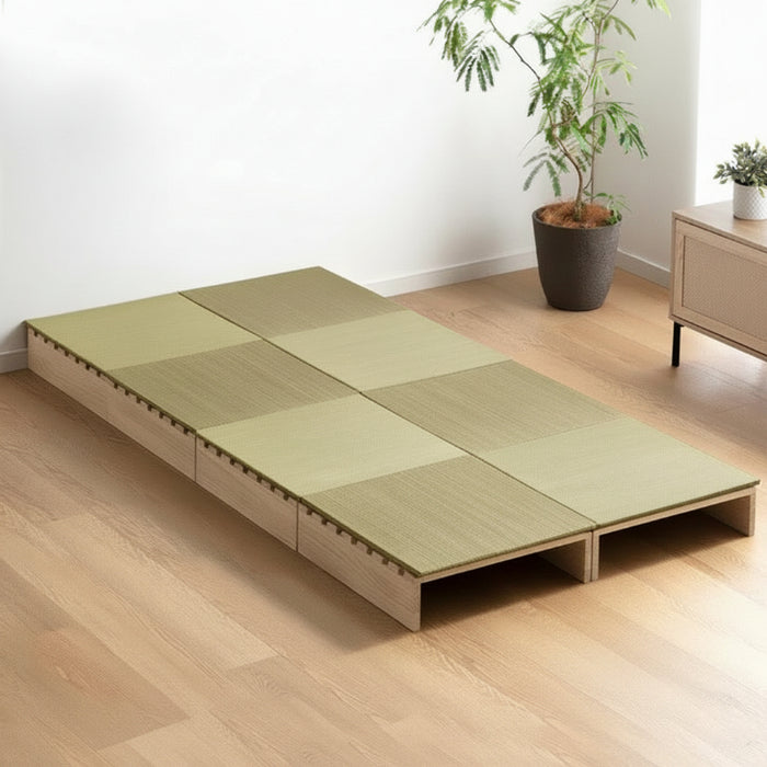 【新発売記念プライス】［8枚］天然い草 畳 パレットベッド お掃除ロボ対応 抗菌 調湿 すのこベッド〔99902101〕