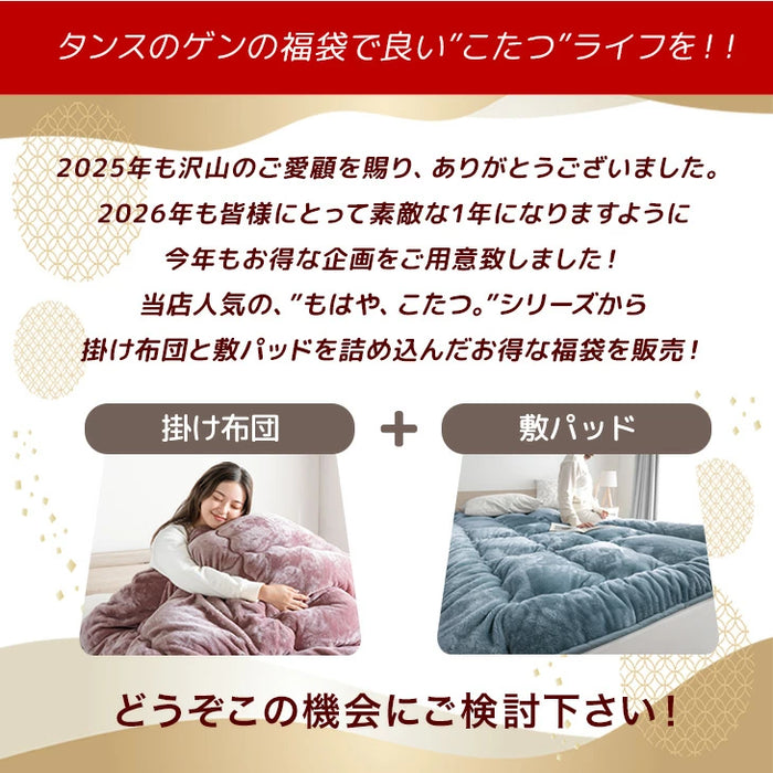 ★2026暖か福袋★ もはや、こたつ。［掛け布団&敷パッド］洗える シングル スタンダードタイプ〔99993115〕