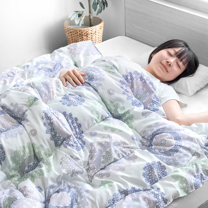 ☆【布団ページ】☆ LUNAMIS S906M ☆美品☆！ ヘイ＆モイ 掛けふとんカバー (セミダブルロング)170×210cm ホワイト