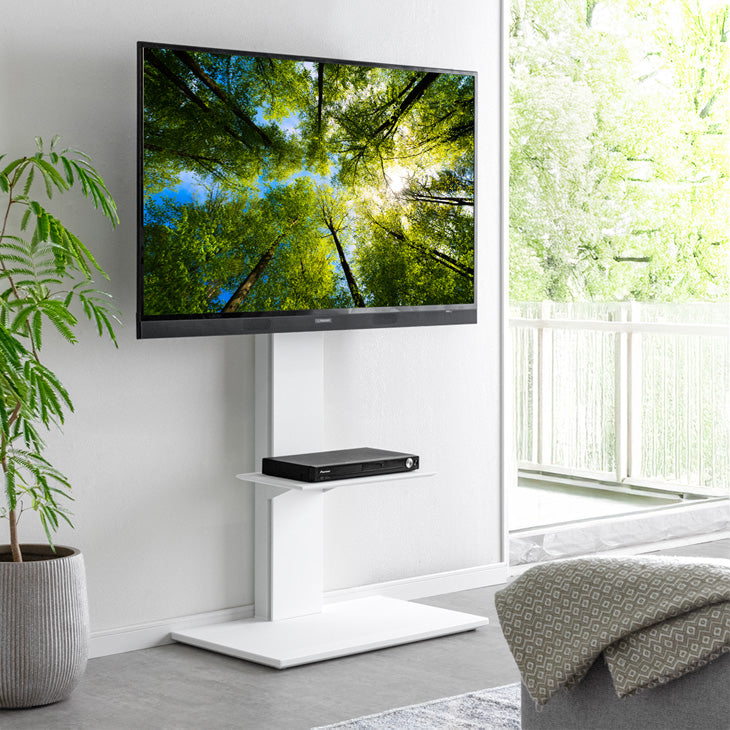 ステンレス製　テレビ台　115cm 転倒防止スタンドに最適！ 改」耐震テレビスタンド 棚板付き 震度7試験クリア 高さ調整 転倒防止
