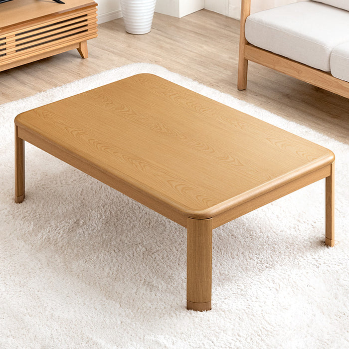 ［120×80cm］傷に強いUV塗装 こたつ テーブル単品 長方形 石英管ヒーター 継ぎ脚 コード収納BOX〔21300040〕
