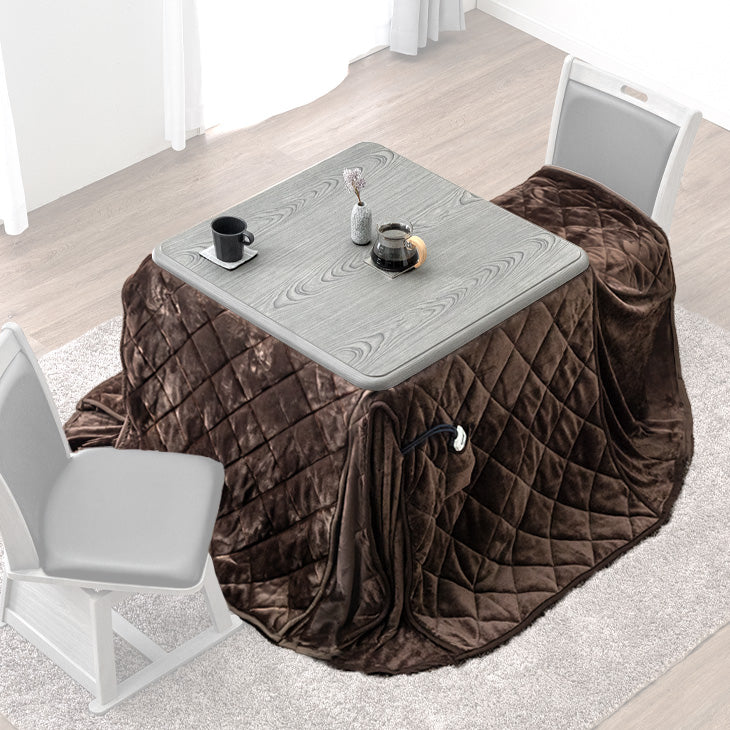 80×80cm］ダイニングこたつ 2点セット テーブル 掛け布団 速暖2秒 600W
