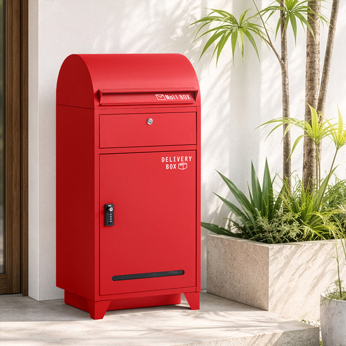 【新発売記念プライス】宅配ボックス ポスト一体型 大容量103L ゼロリターン 鍵付き 防水 LIVBOX ーリブボックスー〔93800005〕