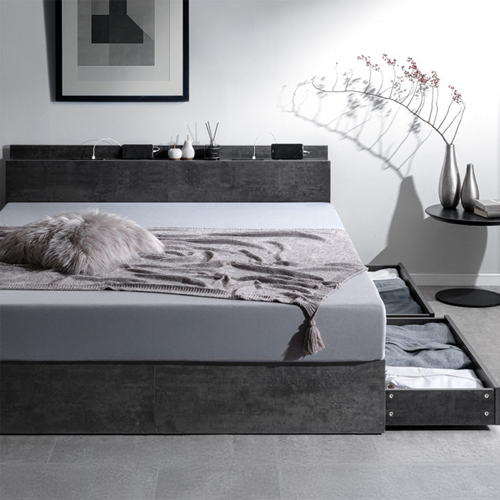 新発売記念プライス】［ダブル］収納ベッド ベッドフレーム USB