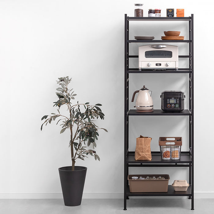 ［幅60cm］レンジ台 高耐荷設計 スライド棚 キッチンラック 食器棚 収納 木目調 ハイタイプ 大型レンジ対応〔49200001〕