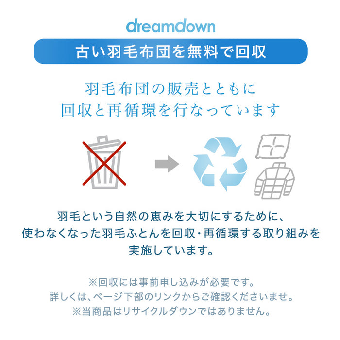 [シングルロング] 羽毛布団 日本製 スタンダードタイプ ホワイトダックダウン70% 洗える ウォッシャブル〔19110061〕