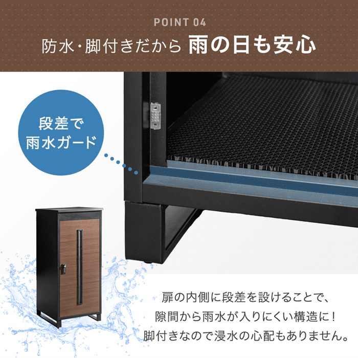 LIVBOX ーリブボックスー 宅配ボックス 押し込み式 複数投函OK 大容量 137L ゼロリターン ダイヤル式 鍵付き〔17600225〕