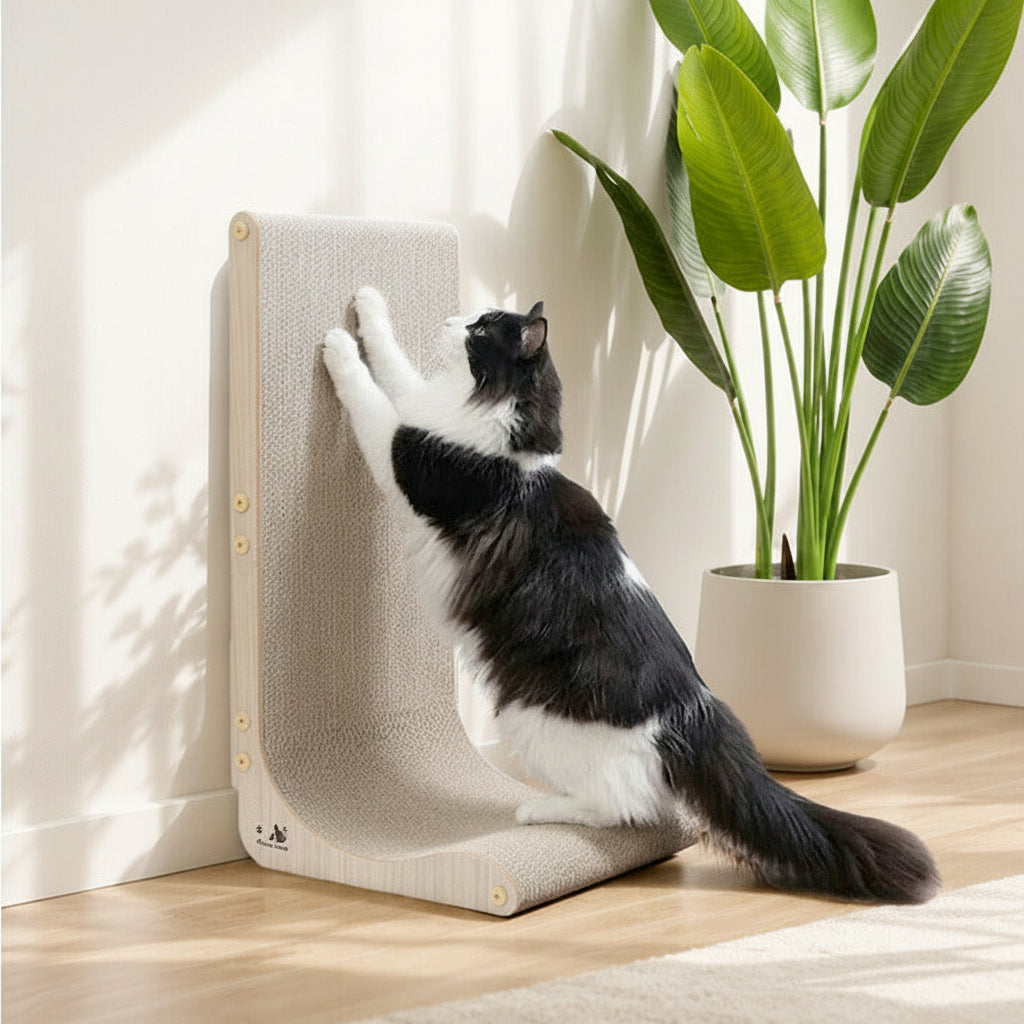 キャットタワー ［高さ98cm］ワントーン 据え置き ハウス着脱 洗える