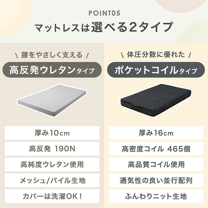 【新発売記念プライス】電動ベッド ポケットコイルマットレス付 2モーター 2コンセント付き宮棚 高さ調整 【超大型商品】〔99900227〕