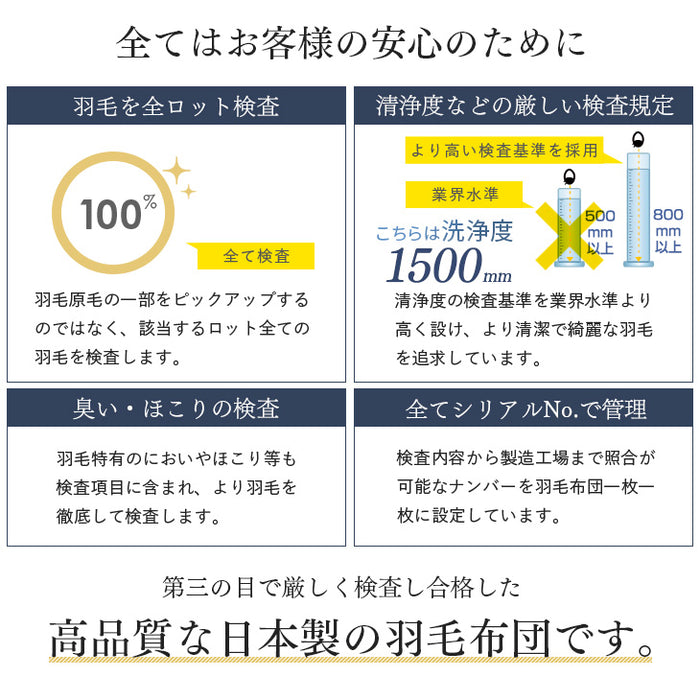 ［シングルロング・2枚組］においの少ないグースダウン 洗える ダウンケット 日本製 ホワイトグースダウン 93％ 0.3kg 肌掛け布団 夏 夏用 布団〔10106464〕
