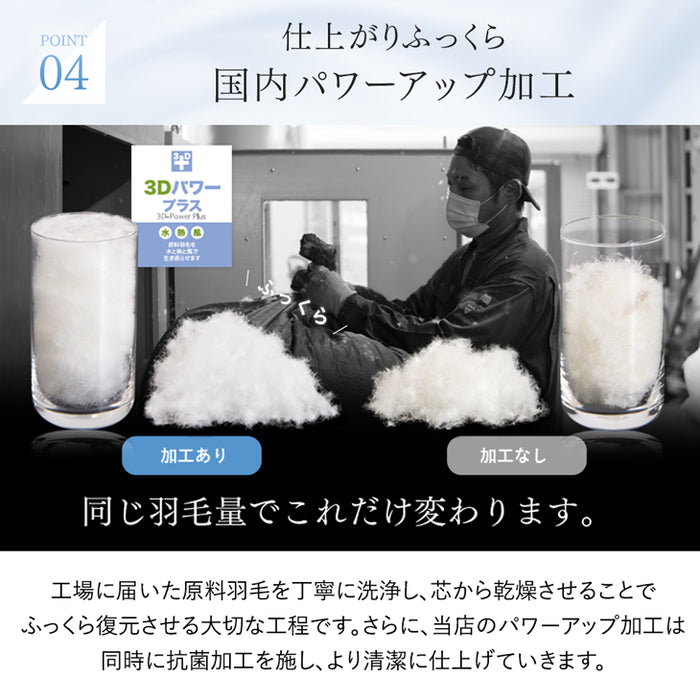 [シングルロング] においの少ないグースダウン 洗える ダウンケット 日本製 ホワイトグースダウン 93％ 0.3kg 肌掛け布団 夏 夏用 布団〔10119344〕