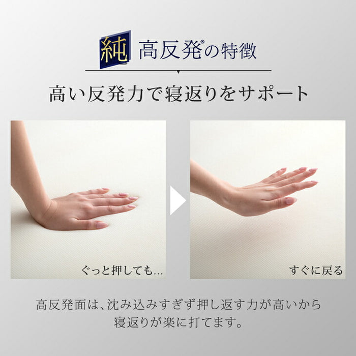 【RENEWALフェア】[セミダブル] 極厚20cm リバーシブルマットレス へたりにくい 高反発 マットレス 洗える カバー おしゃれ〔13810047〕