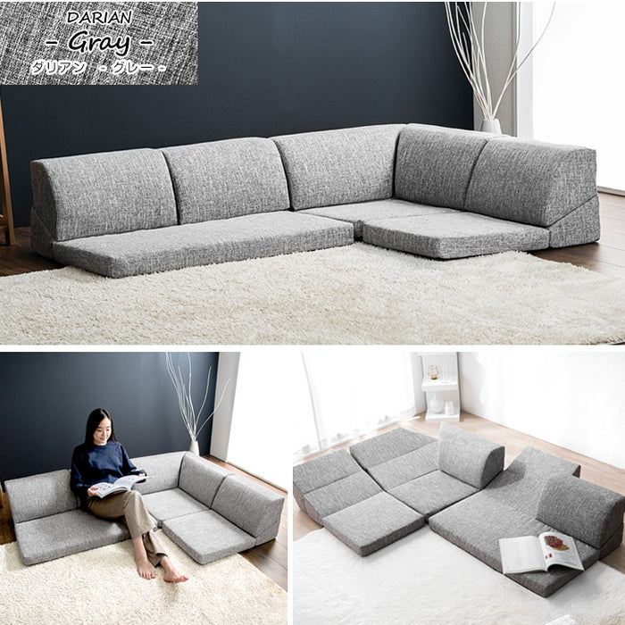 コーナーソファ フロアタイプ ブラウン PVCレザー ≪レイアウト自由