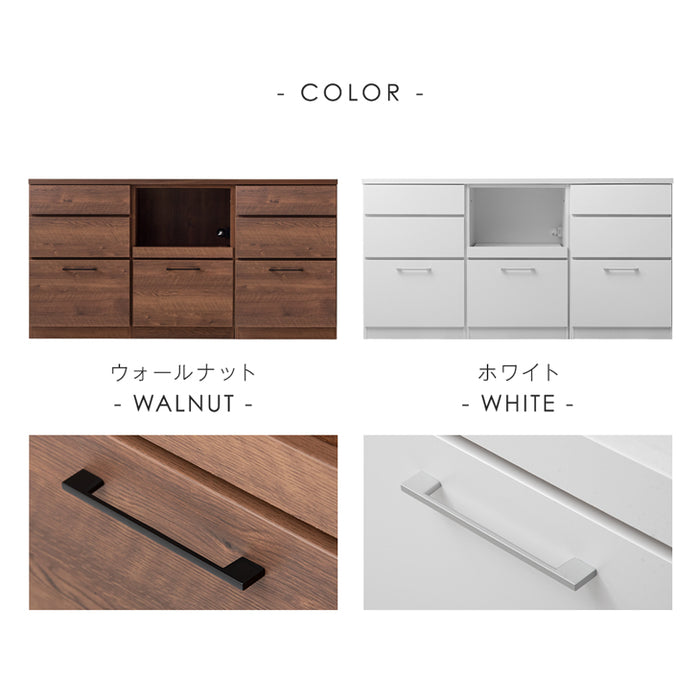 [幅180cm] 組み替えOK キッチンカウンター 日本製 完成品 木製【超大型商品】〔17100018〕