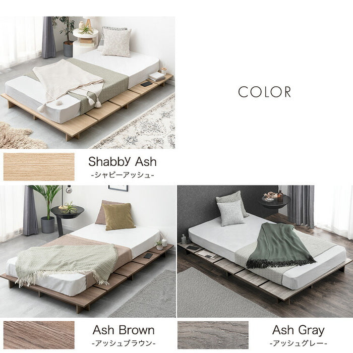 ［シングル］超スピード組立 ステージベッド マットレス付き 極厚22cm ボンネルコイル マットレスセット〔49610301〕