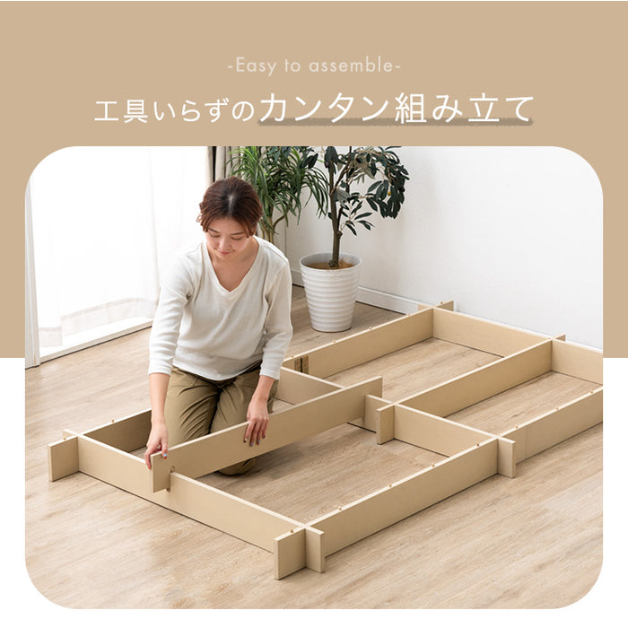 ［シングル］超スピード組立 ステージベッド マットレス付き 極厚22cm ボンネルコイル マットレスセット〔49610301〕