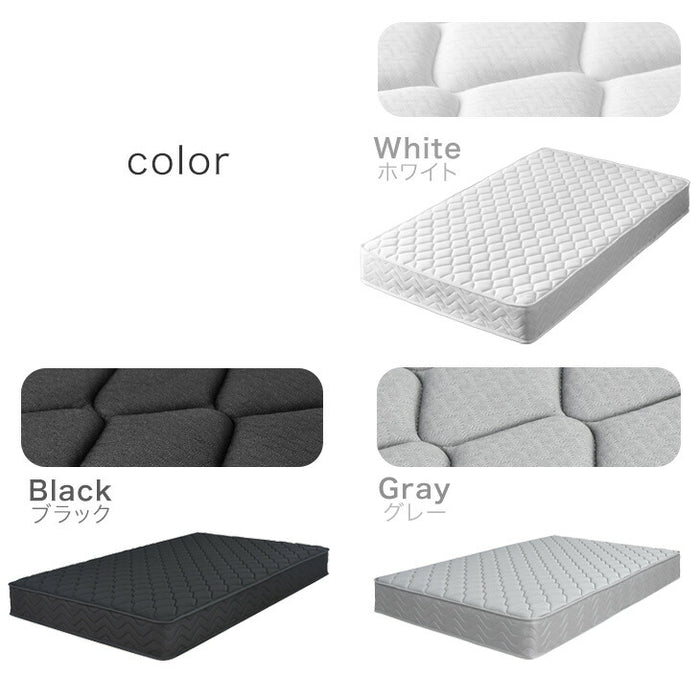 ［シングル］超スピード組立 ステージベッド マットレス付き 極厚22cm ボンネルコイル マットレスセット〔49610301〕