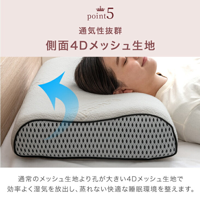 寝落ち姫の枕 ポケットコイル＆低反発 枕 洗えるカバー 独自構造 防ダニ 抗菌 まくら 高さ調整〔17800153〕