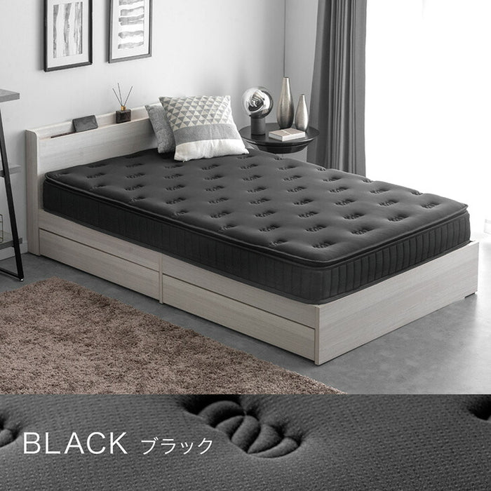 [シングル] 極厚22cm 高反発ピロートップ ボンネルコイル マットレス 抗菌 防臭 防ダニ〔17810149〕