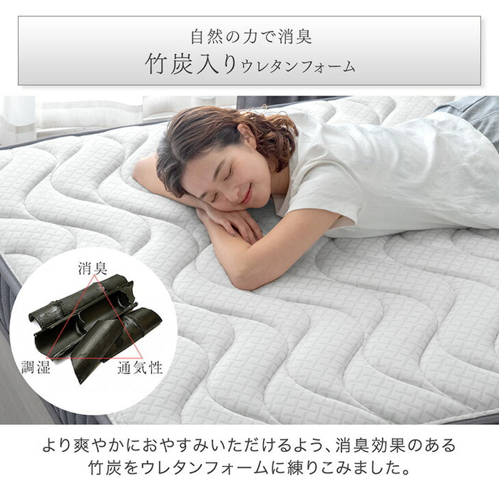 [シングル] 新提案！オールシーズン快適 リバーシブルマットレス 極厚23cm ポケットコイルマットレス 両面 高密度〔17810152〕