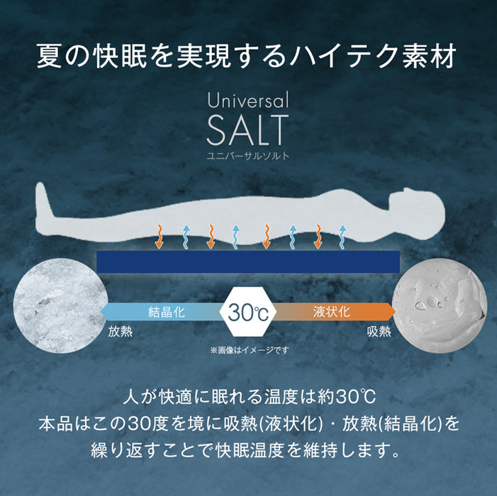 たった1分で-8.2℃ 瞬間冷却 超 冷却マット 90×140 接触冷感 敷きパッド シングル 塩ジェルマット 抗菌 防カビ〔19000003〕
