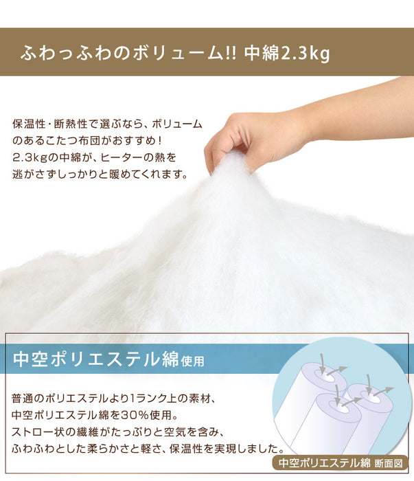 [2点セット] 120×80cm ヴィンテージ調 こたつテーブル＋掛け布団  ハロゲンヒーター 手元コントローラー 1年保証〔21300092〕