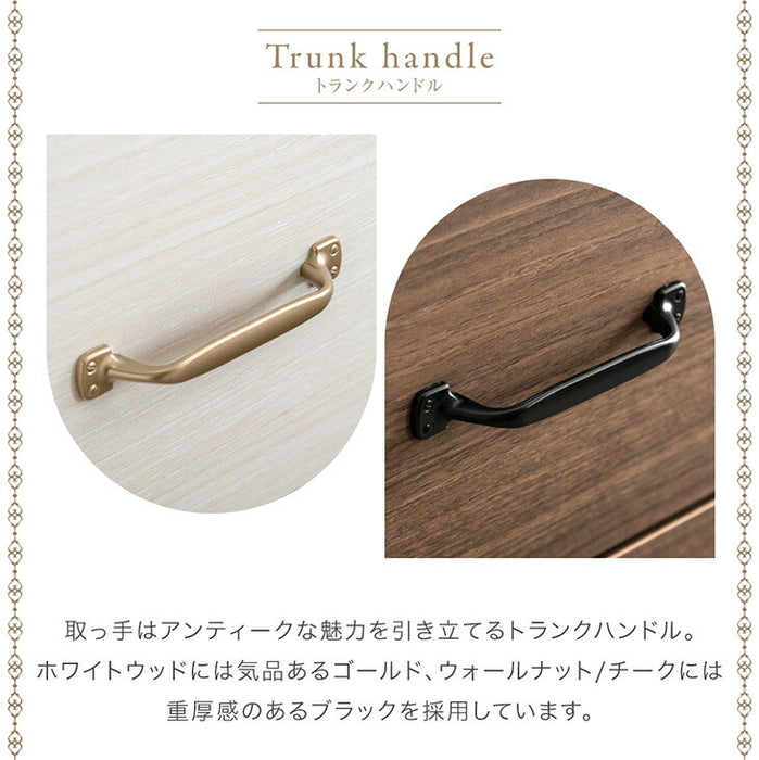 ［5段］チェスト 幅80 日本製 完成品 木製 おしゃれ 北欧 収納 家具 整理タンス 衣類 収納 リビング タンス 収納棚 国産 シンプル アンティーク アイアン スライドレール〔23570030〕