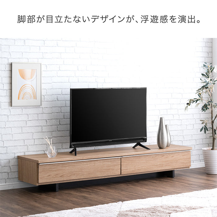 幅180cm 石目調 国産 完成品 テレビ台 ロータイプ 【超大型商品】 〔24900086〕