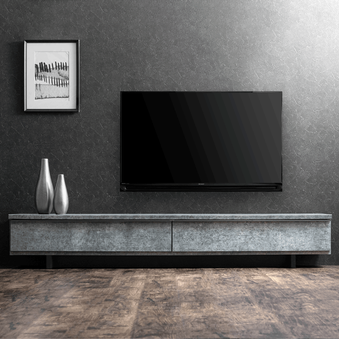 幅180cm 石目調 国産 完成品 テレビ台 ロータイプ 〔24900086〕
