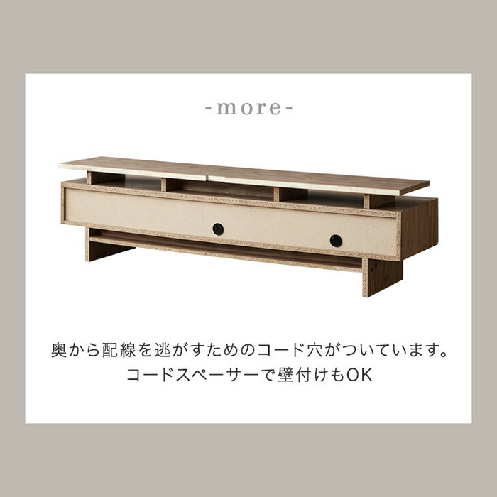 テレビ台 180cm 完成品 国産 サウンドバー収納 ローボード ロータイプ テレビボード テレビラック 32型 40インチ 50インチ 50型 55インチ 55型 65インチ 65型 180 収納 引き出し ブラウン レザー調 【超大型商品】〔24900112〕