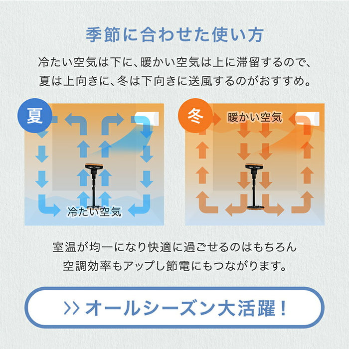 扇風機 35cm 羽根 風量24段階 リモコン タイマー機能 3D首振り サーキュレーター 静音 木目調〔25800161〕