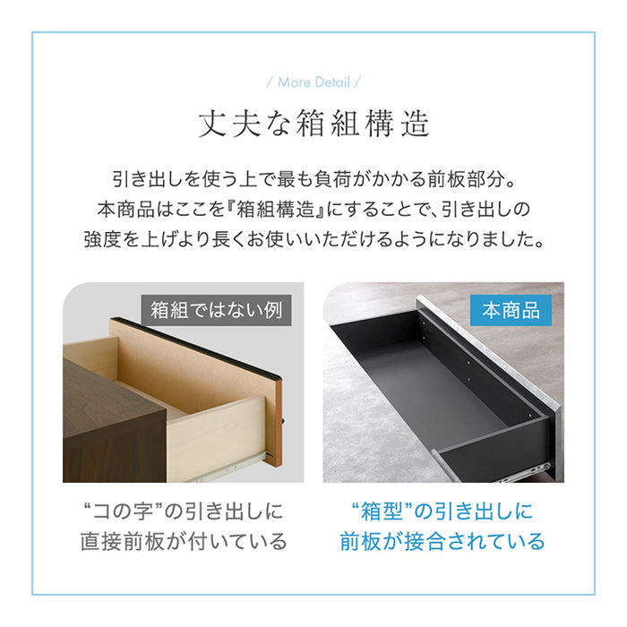 ［幅180］テレビ台 ローボード 国産 完成品 モルタル調 テレビラック 収納 日本製【超大型商品】〔33010062〕