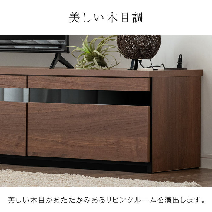 ［幅120cm］テレビ台 完成品 国産 コンセント付 引出し収納 大川家具 木製 テレビボード〔33010075〕