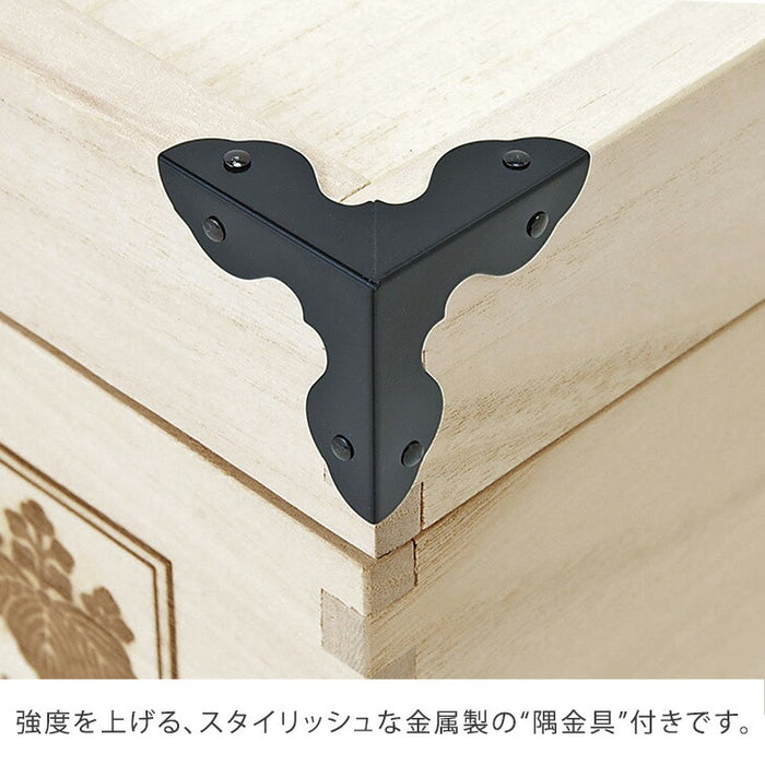 ［1段］ひな人形収納 総桐 完成品 キャスター付き 衣類収納〔35010106〕