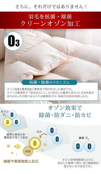 羽毛掛け布団 ダブルサイズ ダウン90% 中羽毛1.8kg｜家庭用品