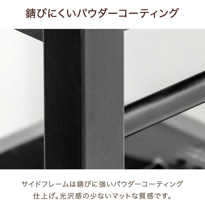レンジラック 4段 幅60cm オープンラック キッチン収納棚 ゴミ箱ラック〔45400101〕