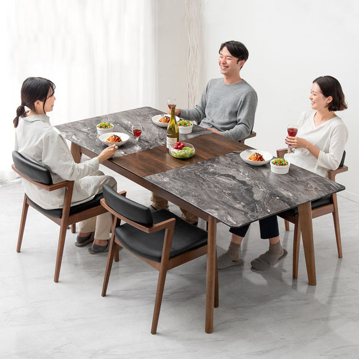 ダイニングチェア 2脚セット 完成品 天然木 ダイニング 食卓椅子 木製チェア 肘付きチェア〔49100027〕