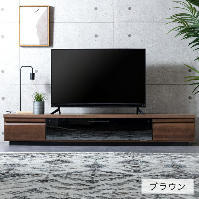 幅180㎝ テレビ台 ローボード 国産 完成品 ローボード 収納【超大型商品】 〔49100111〕